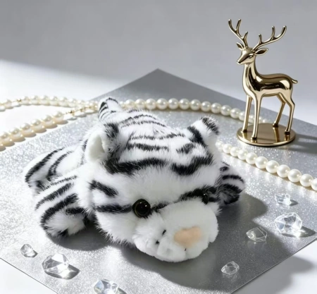 Very precious, Xiangxiang Soft Suction Treasure, White Tiger magnetic refrigerator sticker, plush doll, toy table companion doll, cute and fun, ideal for gifting, magnetic suction plush doll, switch decoration, home cute wall-mounted style Very precious, Xiangxiang Soft Suction Treasure, White Tiger magnetic refrigerator sticker, plush doll, toy table companion doll, cute and fun, ideal for gifting, magnetic suction plush doll, switch decoration, home cute wall-mounted style